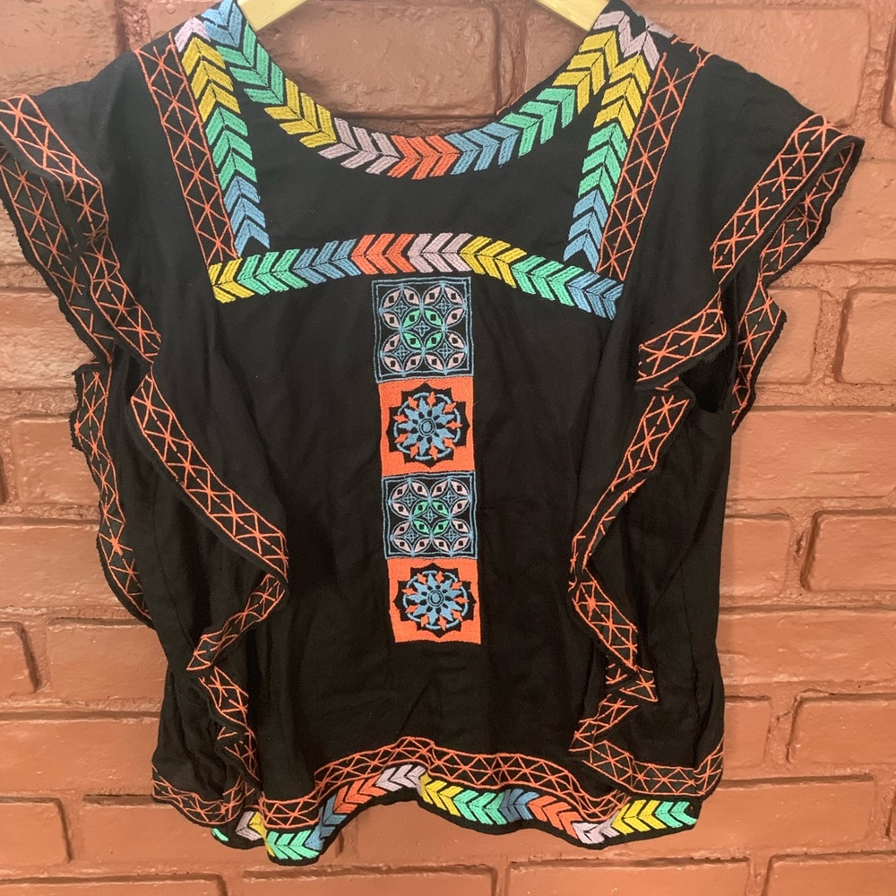 Boho open back top